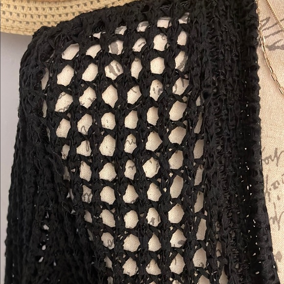 BCBGMAXAZRIA Fringed Open-Knit Cardigan Size XS - Picture 4 of 11